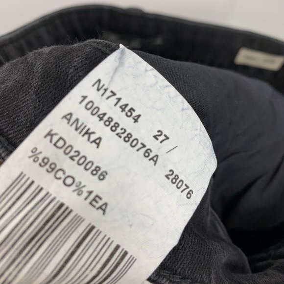Mavi Jeans Black Anika Mid Rise Crop Flare Raw Hem NWT - Picture 11 of 11